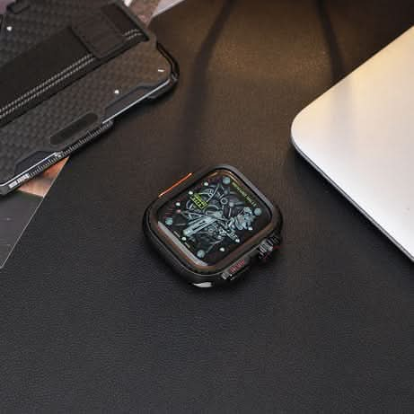 Black Luxury Change To Ultra Metal Case By Regele Concept Compatible For Apple Watch