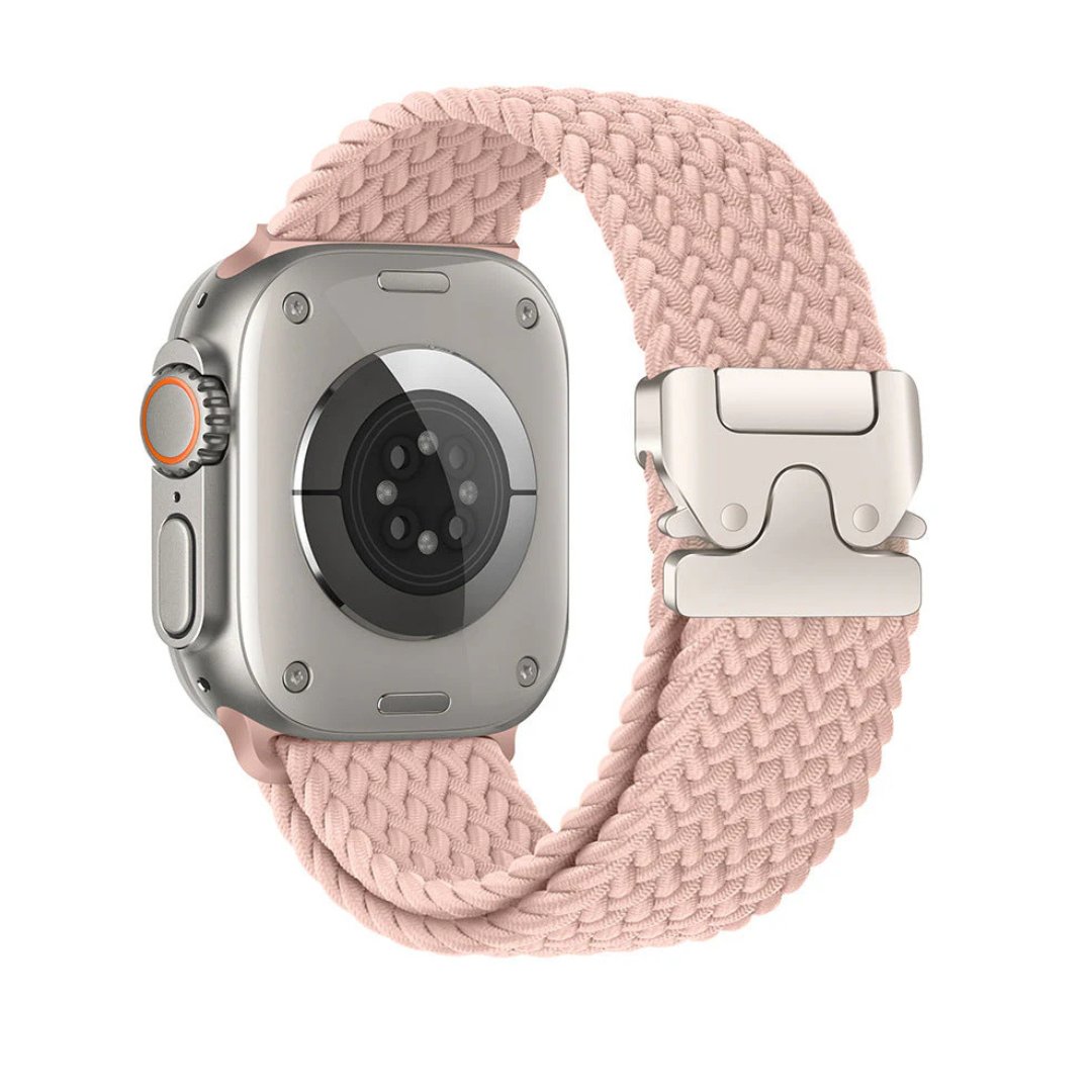 Light Pink Braided Band For Apple Watch by Regale Concept