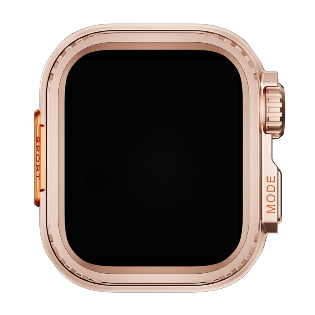 Rose Gold Luxury Change To Ultra Metal Case By Regele Concept Compatible For Apple Watch