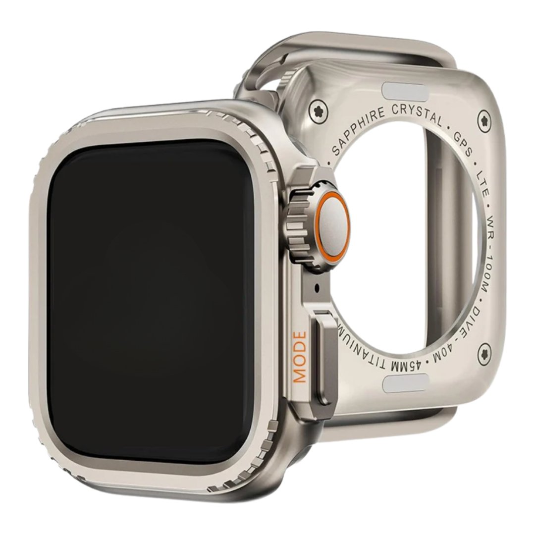 Titanium Luxury Change To Ultra Metal Case By Regele Concept Compatible For Apple Watch